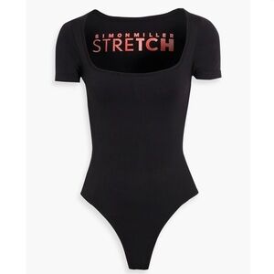 Simon miller eero square neck bodysuit in black